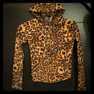 Leopard print cozy kids sweater